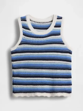 Gehaakte gestreepte tanktop voor kinderen