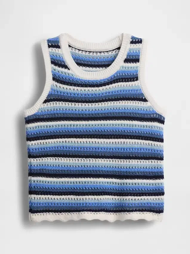 Gehaakte gestreepte tanktop voor kinderen