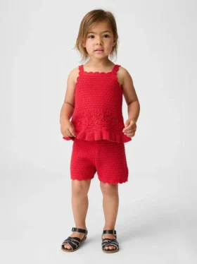 Gehaakte korte broeken met geschulpte zoom voor Baby & Peuter