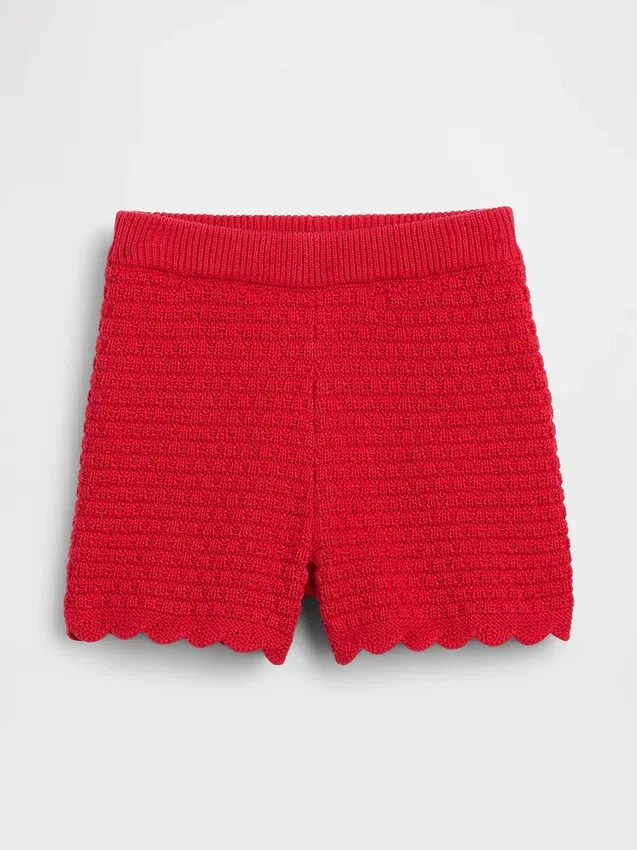 Gehaakte korte broeken met geschulpte zoom voor Baby & Peuter