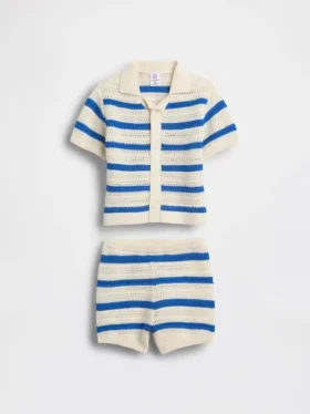 Gehakte gestreepte set voor baby’s