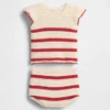Gehakte gestreepte set voor baby’s