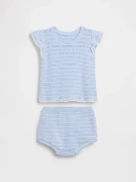 Gehakte gestreepte set voor baby’s