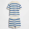Gehakte gestreepte set voor baby’s