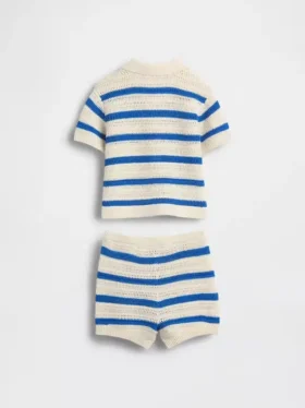 Gehakte gestreepte set voor baby’s