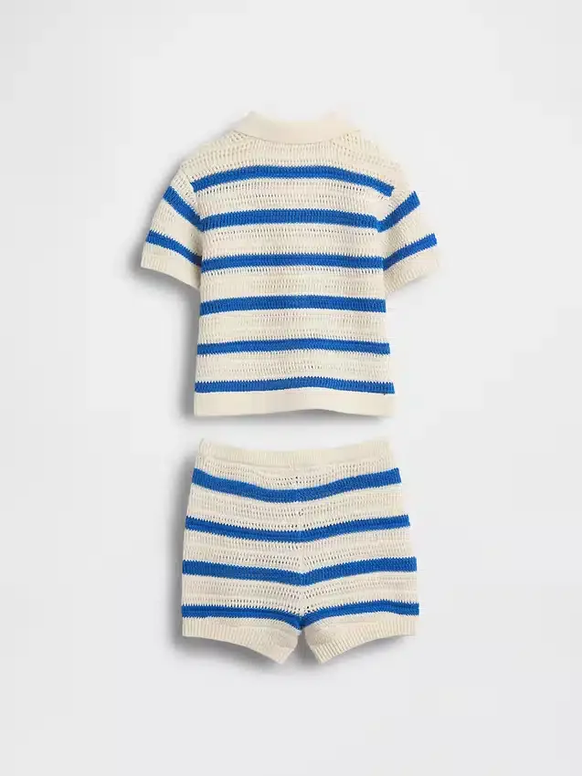 Gehakte gestreepte set voor baby’s