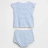 Gehakte gestreepte set voor baby’s