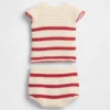 Gehakte gestreepte set voor baby’s