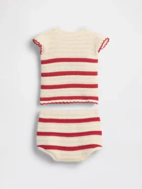 Gehakte gestreepte set voor baby’s