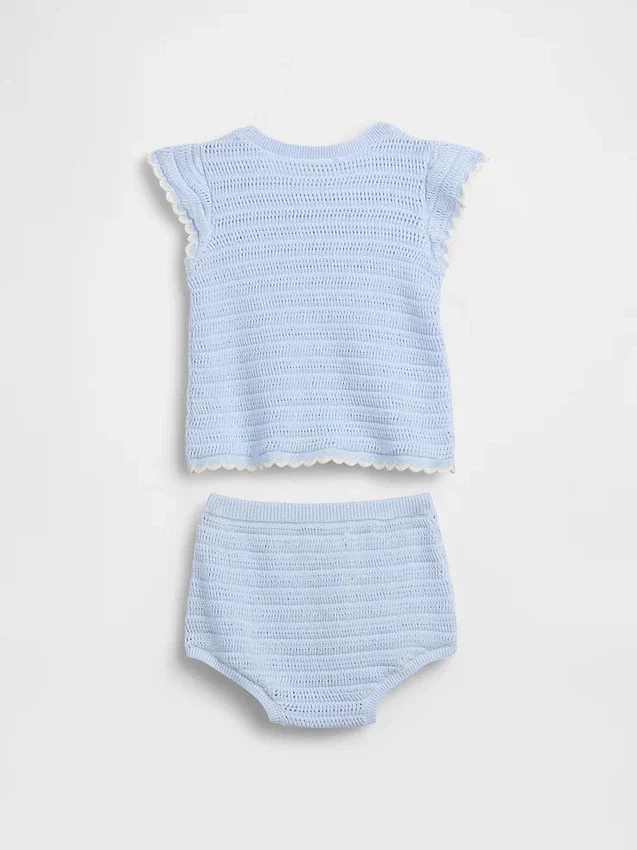 Gehakte gestreepte set voor baby’s