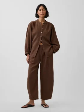 Gemakkelijke broek van katoenen gaas