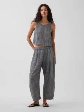 Gemakkelijke broek van katoenen gaas