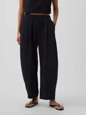 Gemakkelijke broek van katoenen gaas