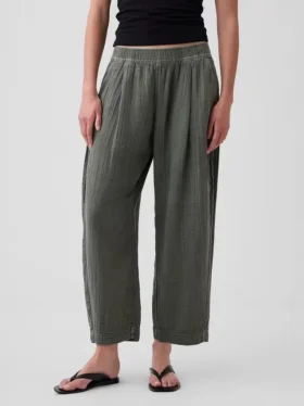 Gemakkelijke broek van katoenen gaas