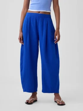 Gemakkelijke broek van katoenen gaas