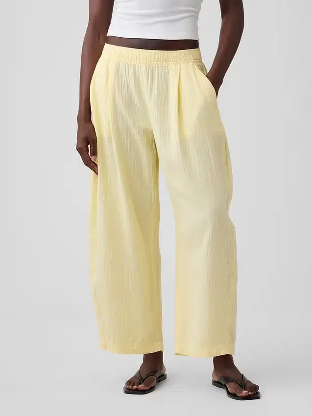 Gemakkelijke broek van katoenen gaas