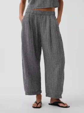 Gemakkelijke broek van katoenen gaas