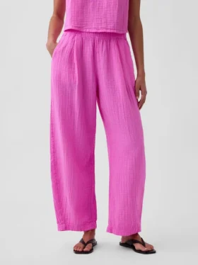 Gemakkelijke broek van katoenen gaas