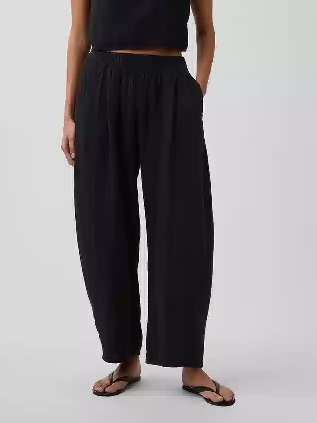 Gemakkelijke broek van katoenen gaas
