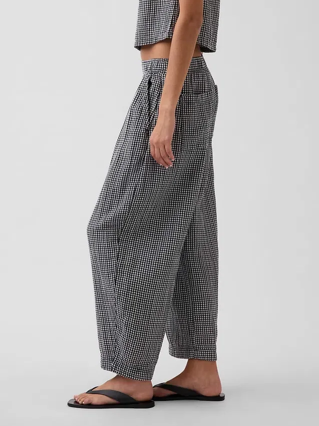 Gemakkelijke broek van katoenen gaas