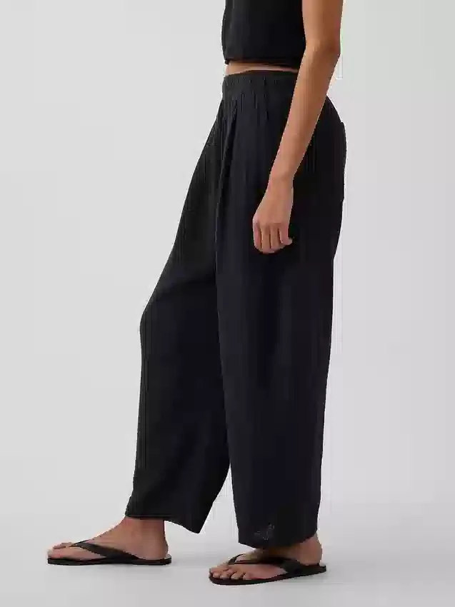 Gemakkelijke broek van katoenen gaas