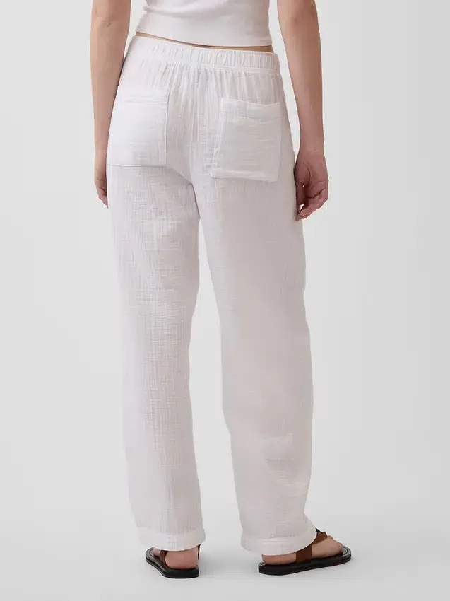 Gemakkelijke broek van katoenen gaas