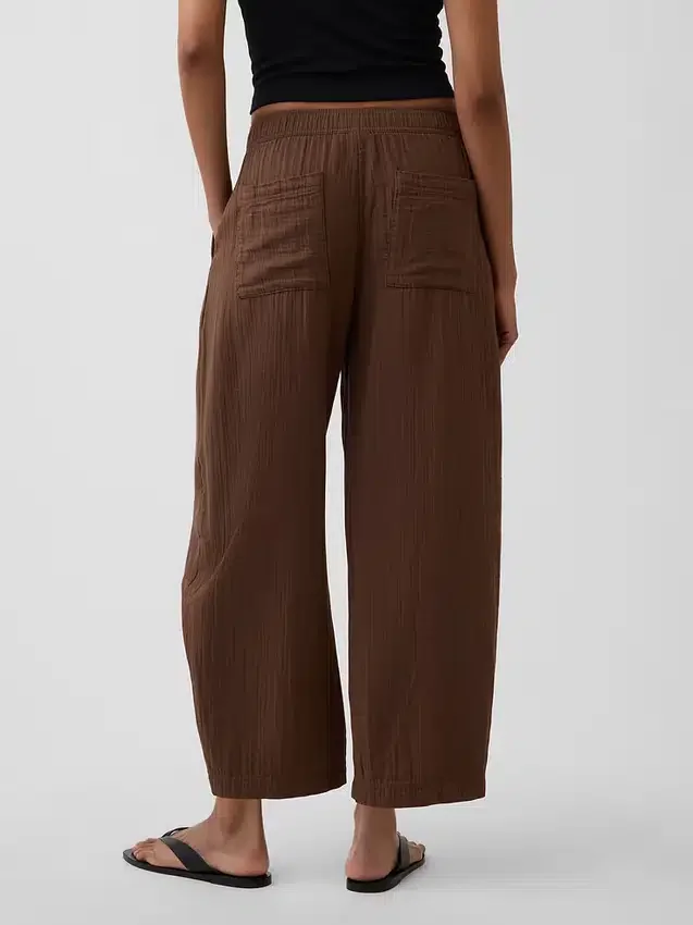 Gemakkelijke broek van katoenen gaas