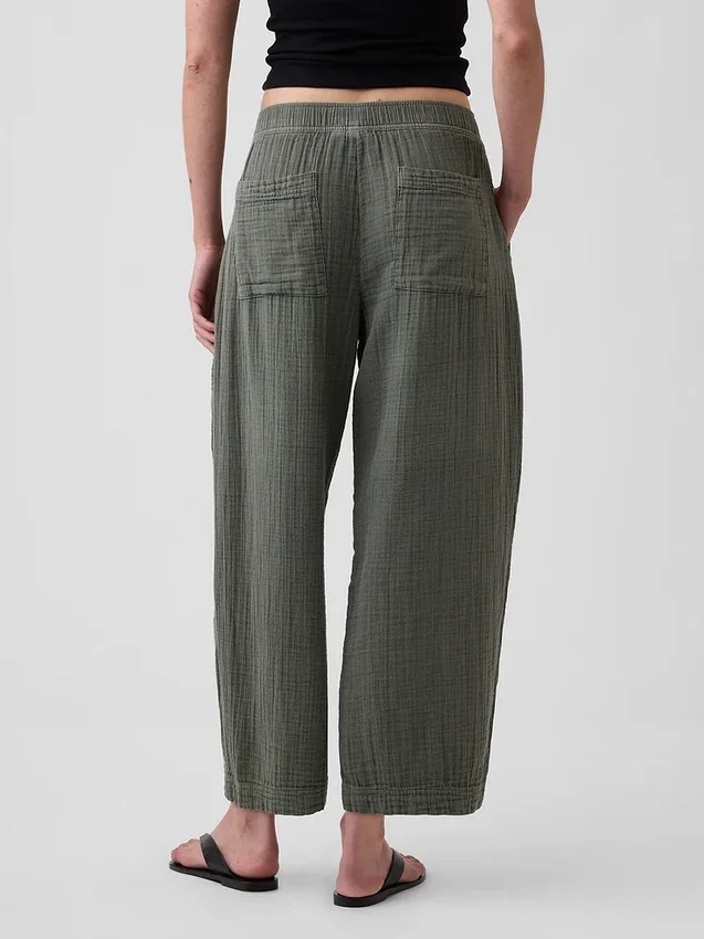 Gemakkelijke broek van katoenen gaas