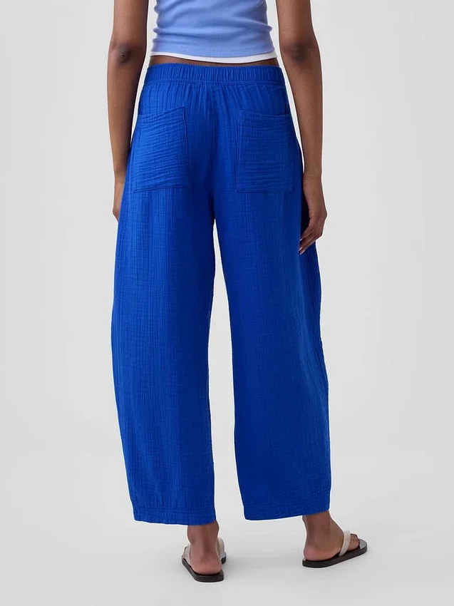 Gemakkelijke broek van katoenen gaas