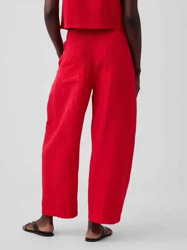 Gemakkelijke broek van katoenen gaas