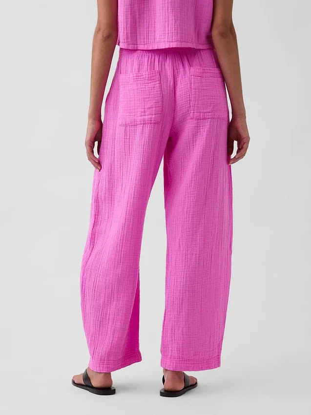 Gemakkelijke broek van katoenen gaas