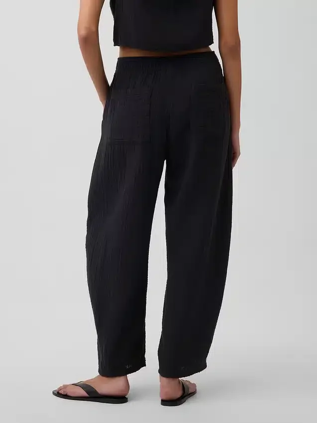 Gemakkelijke broek van katoenen gaas