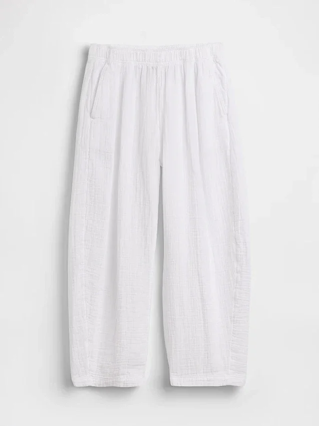 Gemakkelijke broek van katoenen gaas