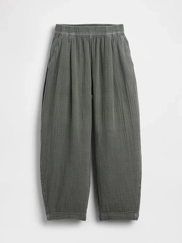 Gemakkelijke broek van katoenen gaas