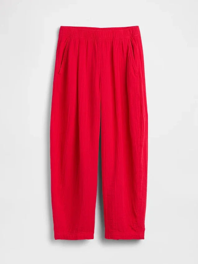 Gemakkelijke broek van katoenen gaas