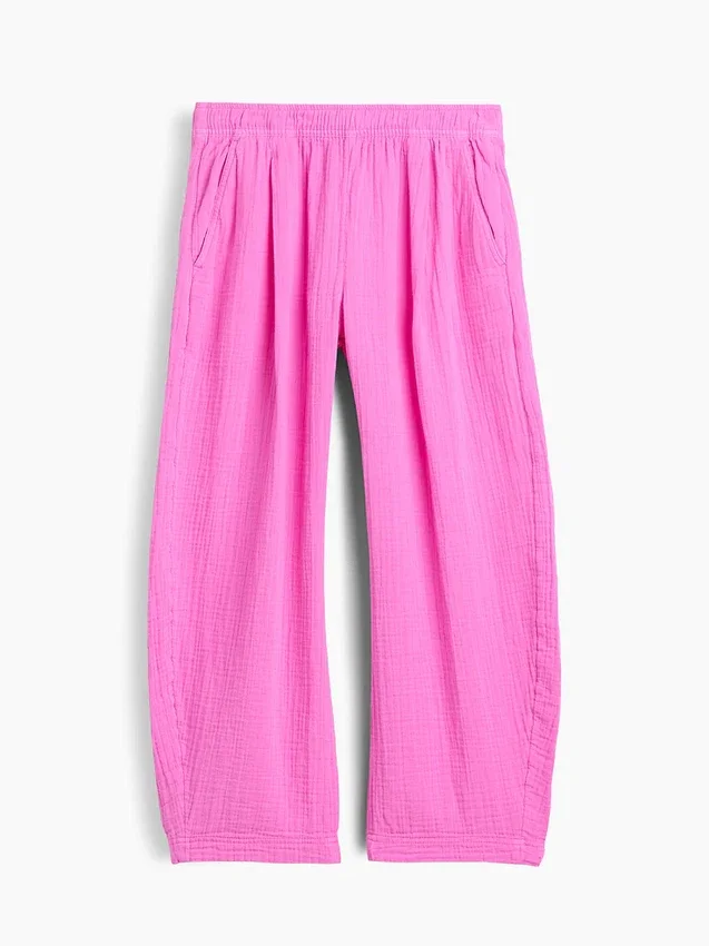 Gemakkelijke broek van katoenen gaas