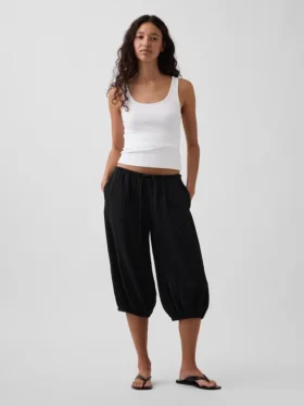 Gemakkelijke culottebroek van katoenen gaas