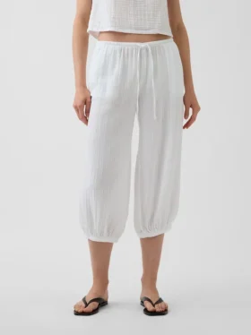 Gemakkelijke culottebroek van katoenen gaas