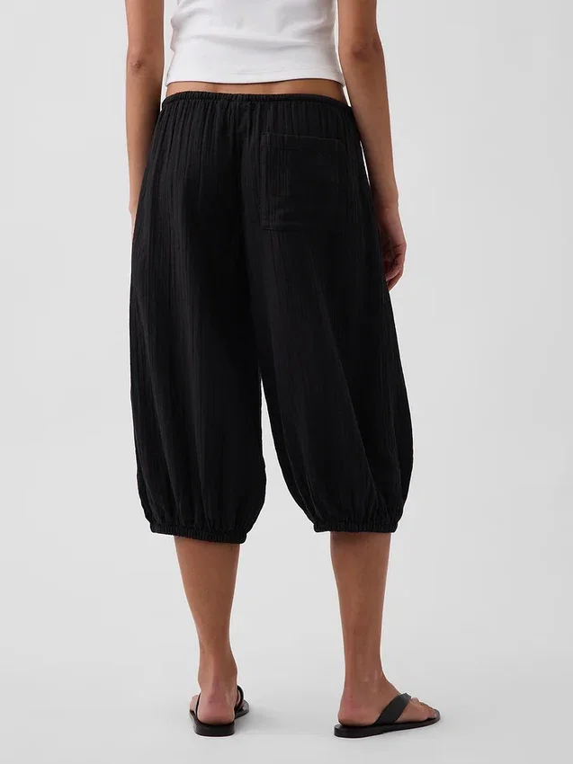 Gemakkelijke culottebroek van katoenen gaas