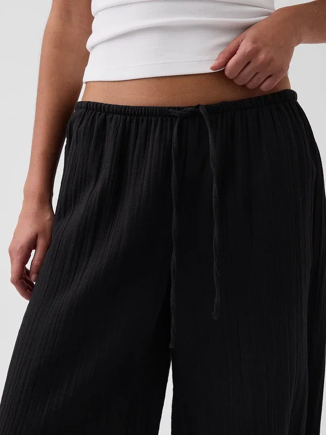 Gemakkelijke culottebroek van katoenen gaas