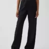 Gemakkelijke wijde pijpen-broek van linnenmix
