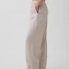 Gemakkelijke wijde pijpen-broek van linnenmix