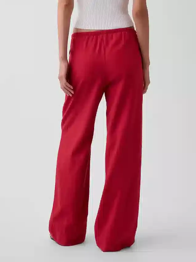 Gemakkelijke wijde pijpen-broek van linnenmix