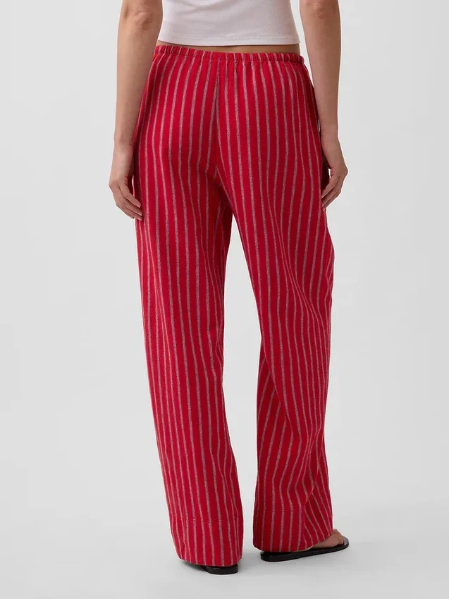 Gemakkelijke wijde pijpen-broek van linnenmix