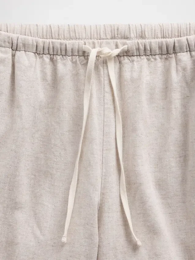 Gemakkelijke wijde pijpen-broek van linnenmix