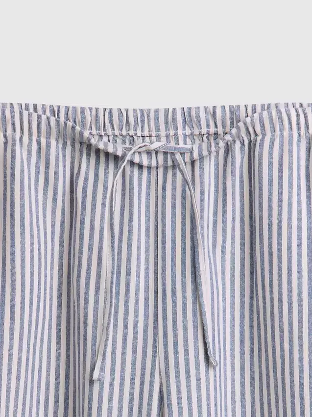 Gemakkelijke wijde pijpen-broek van linnenmix