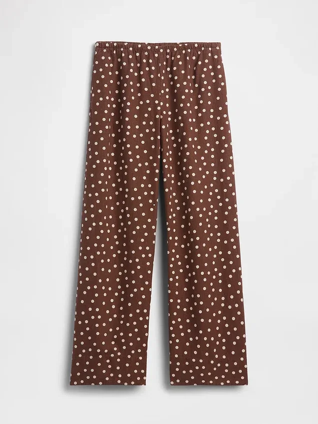 Gemakkelijke wijde pijpen-broek van linnenmix