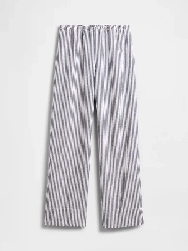 Gemakkelijke wijde pijpen-broek van linnenmix