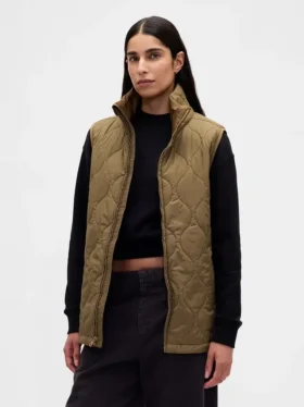 Gerecycled lichtgewicht gewatteerd puffervest