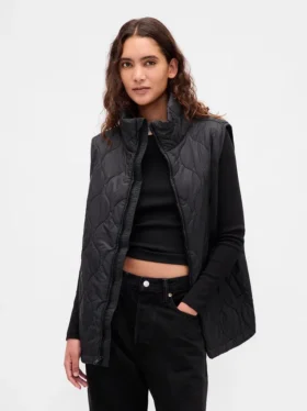 Gerecycled lichtgewicht gewatteerd puffervest